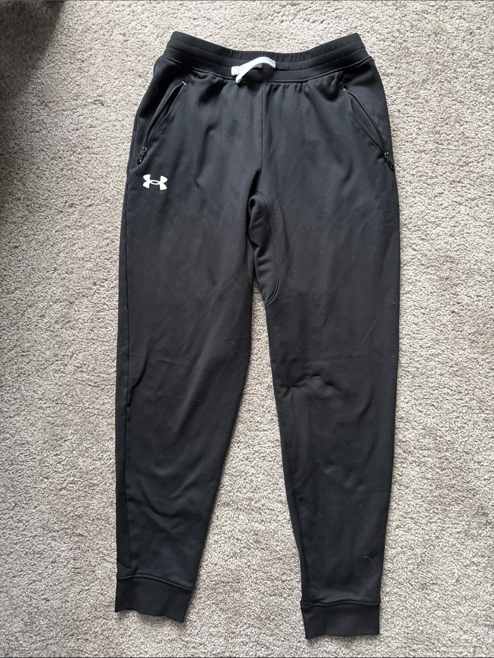 Under Armour Black Kids' Performance Joggers with White Logo